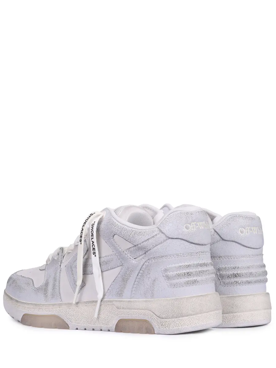 Кеды комбинированные Out of Office OFF-WHITE OMIA189C99LEA0140101 Серый  Фото 4