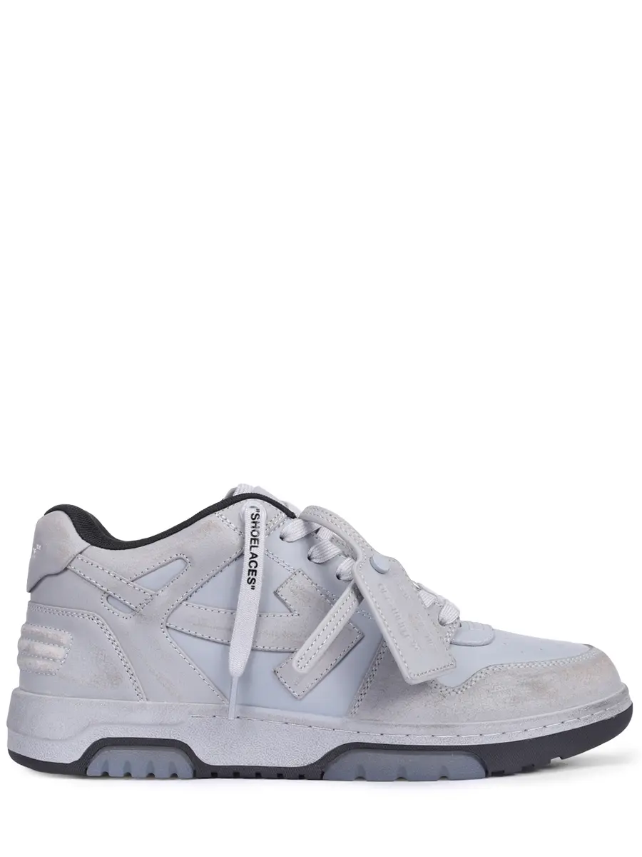 Кеды комбинированные Out of Office OFF-WHITE OMIA189S25LEA0060510 Серый 