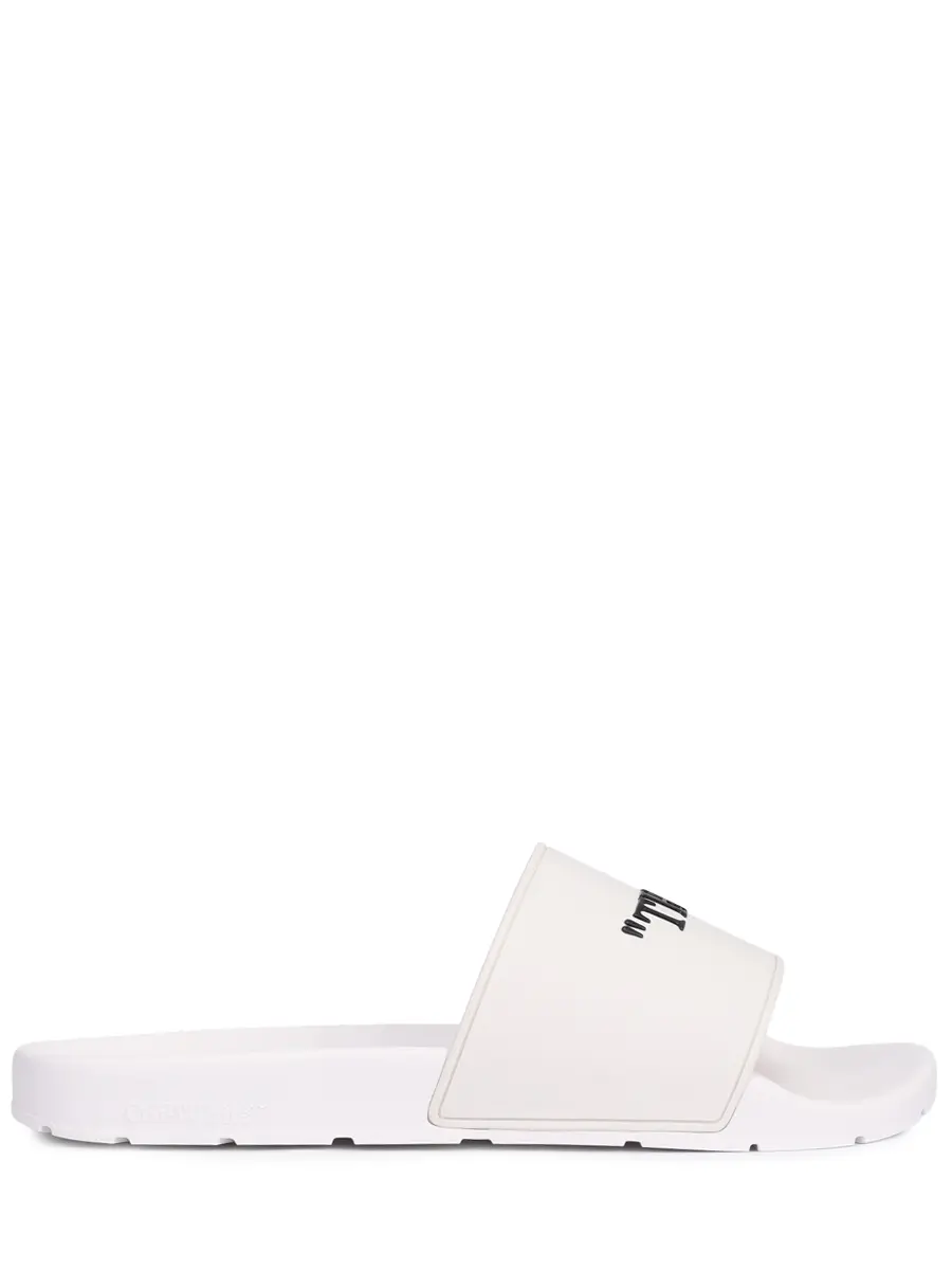 Шлепанцы резиновые OFF-WHITE OMIU003S25MAT0010110 Белый 
