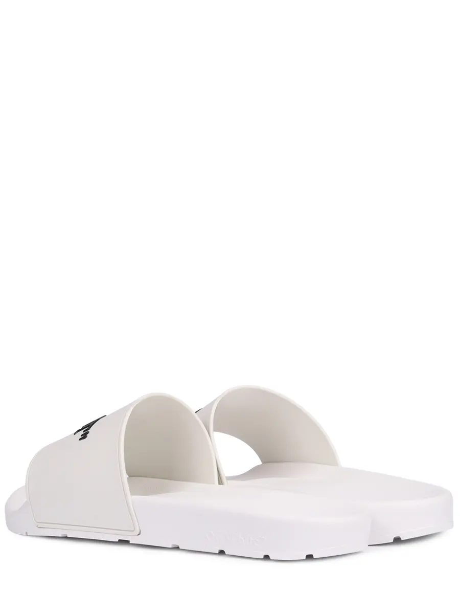 Шлепанцы резиновые OFF-WHITE OMIU003S25MAT0010110 Белый  Фото 4