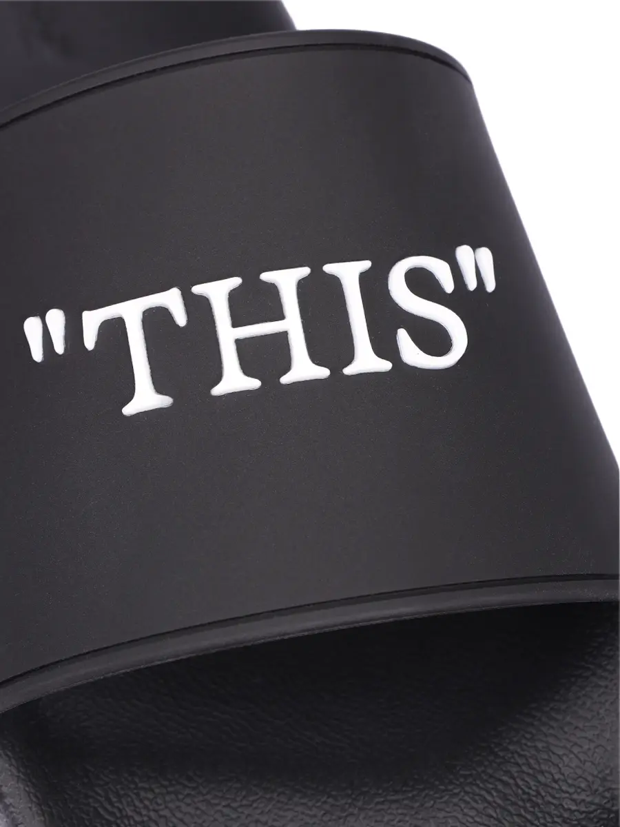 Шлепанцы резиновые OFF-WHITE OMIU003S25MAT0011001 Черный  Фото 5