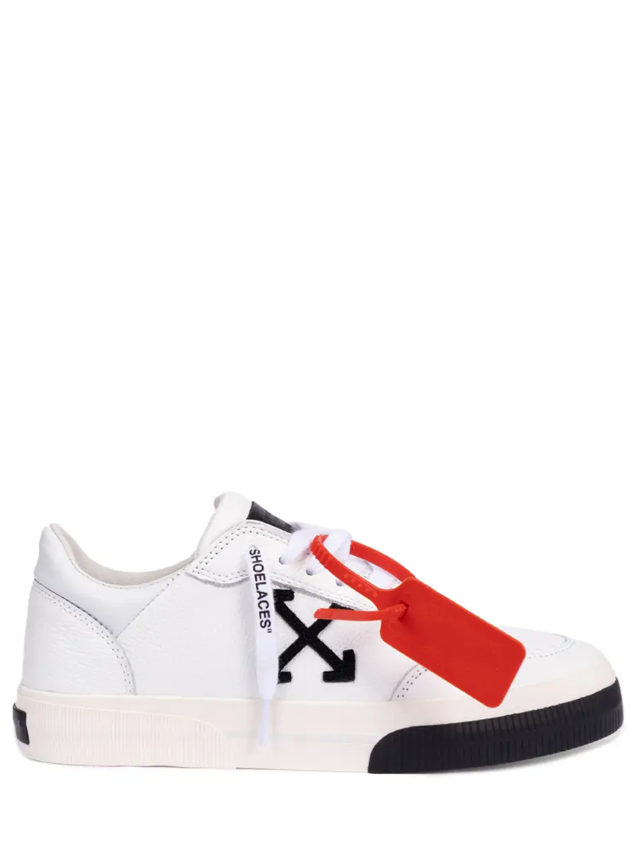 Кеды кожаные New Low Vulcanized OFF-WHITE OWIA288C99LEA0020110 Белый 