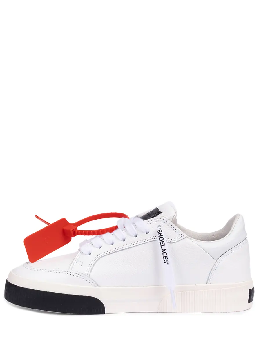 Кеды кожаные New Low Vulcanized OFF-WHITE OWIA288C99LEA0020110 Белый  Фото 3
