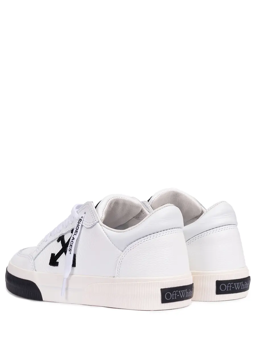 Кеды кожаные New Low Vulcanized OFF-WHITE OWIA288C99LEA0020110 Белый  Фото 4