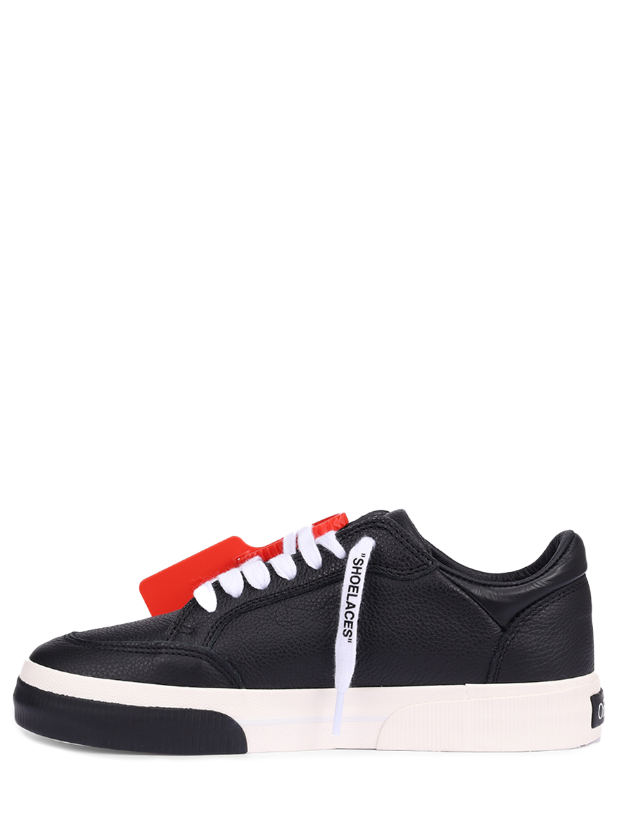 Кеды кожаные New Low Vulcanized OFF-WHITE OWIA288C99LEA0021001 Черный  Фото 3