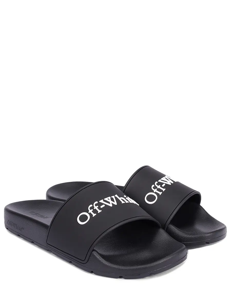 Шлепанцы Off-White Bookish OFF-WHITE OWIU001C99MAT0011001 Черный  Фото 2