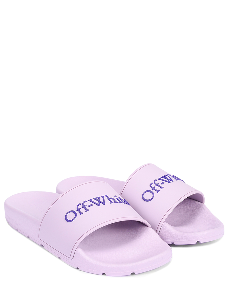 Шлепанцы Off-White Bookish OFF-WHITE OWIU001S25MAT0013F49 Сиреневый  Фото 2