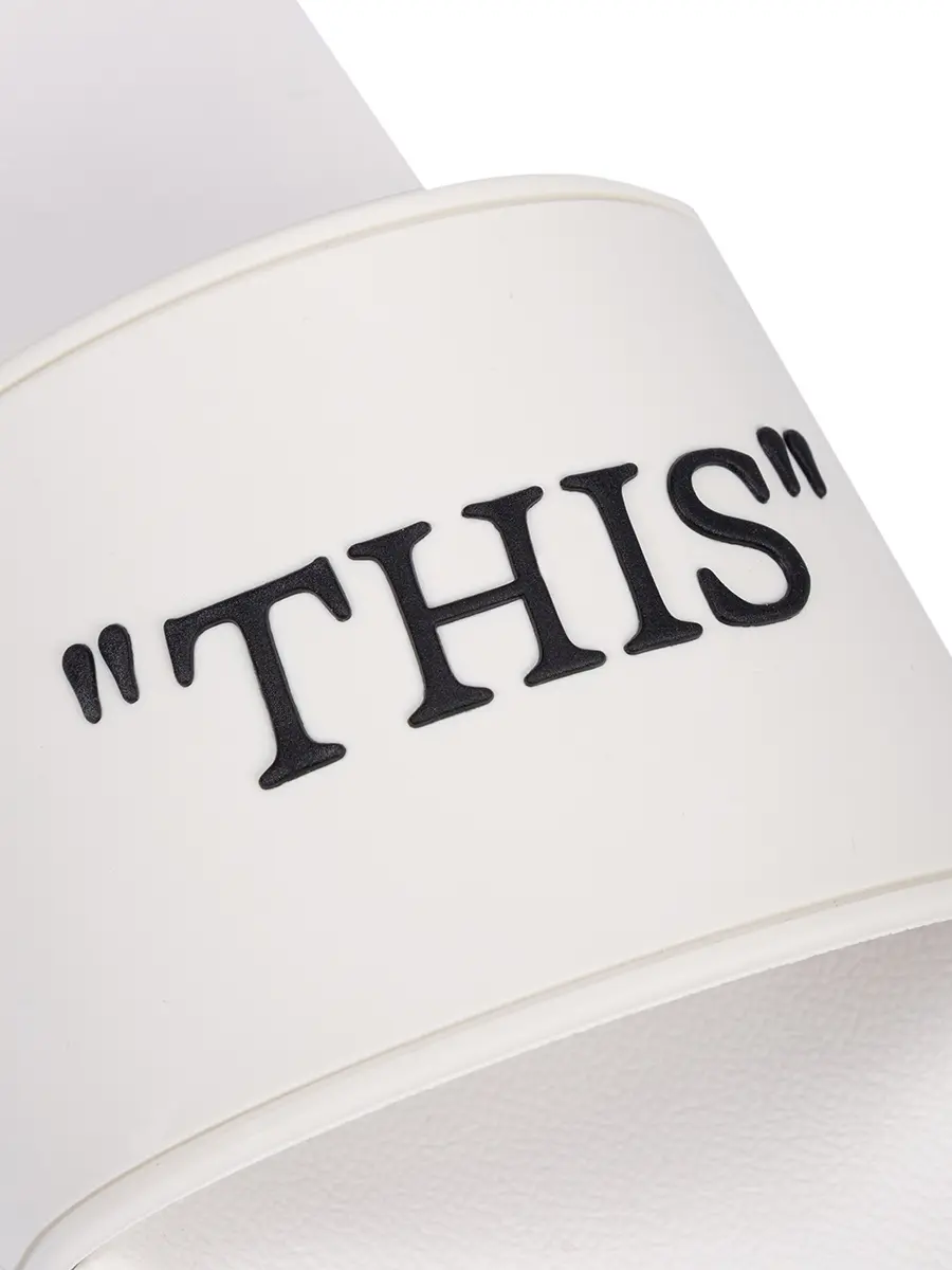 Шлепанцы резиновые OFF-WHITE OWIU003S25MAT0010110 Белый  Фото 5