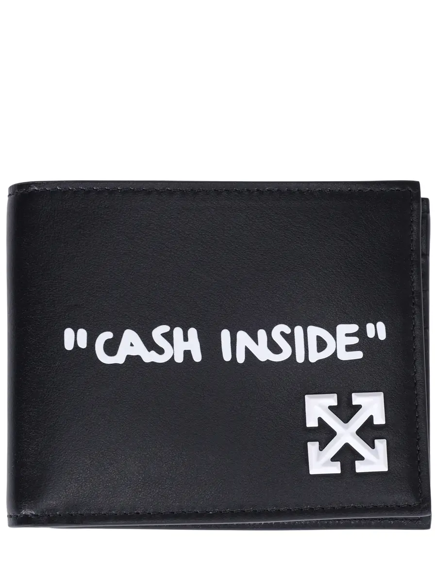 Кошелёк кожаный OFF-WHITE OMNC098C99LEA0011001 Черный 