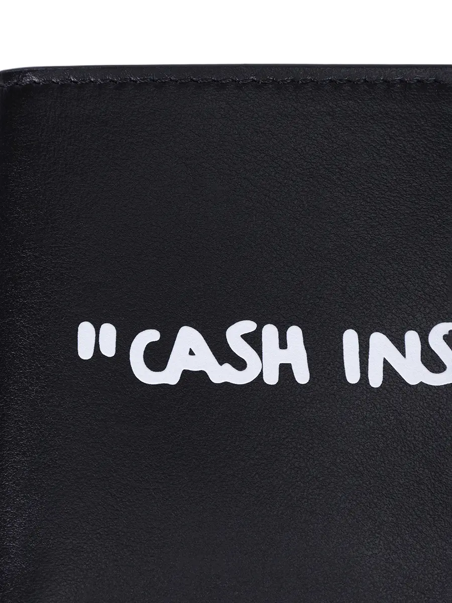 Кошелёк кожаный OFF-WHITE OMNC098C99LEA0011001 Черный  Фото 4