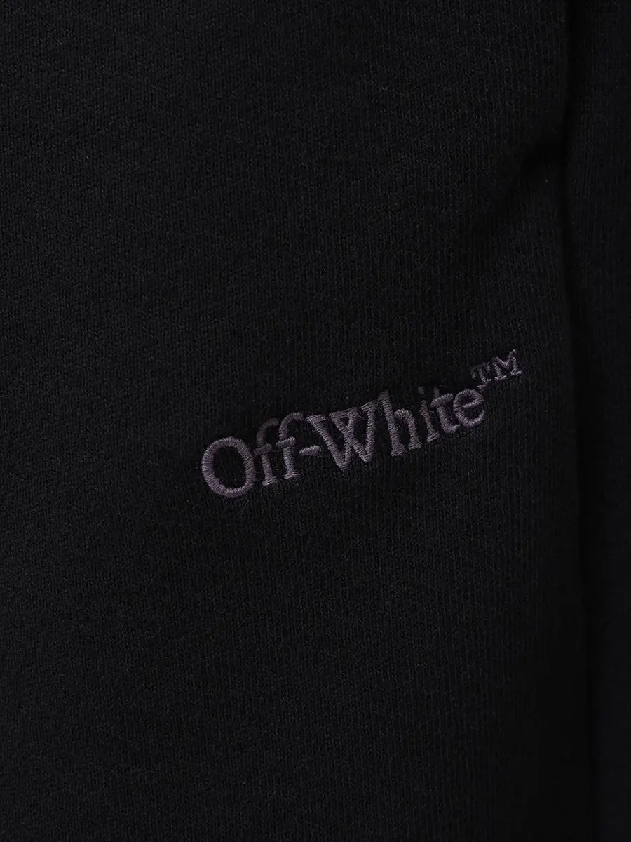 Шорты хлопковые OFF-WHITE OMCI013C99FLE0081011 Черный  Фото 6