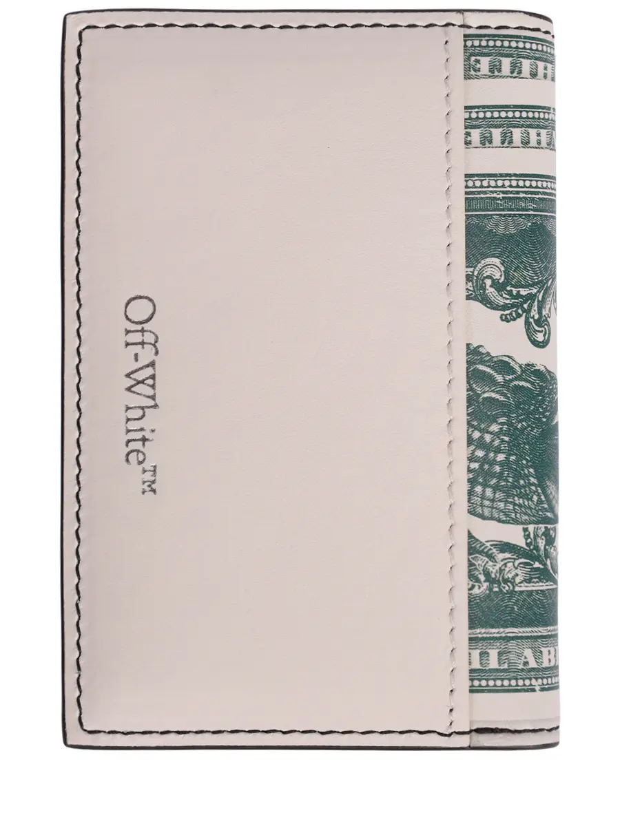 Кошелек кожаный OFF-WHITE OMND09ES25LEA0010157 Зеленый  Фото 2