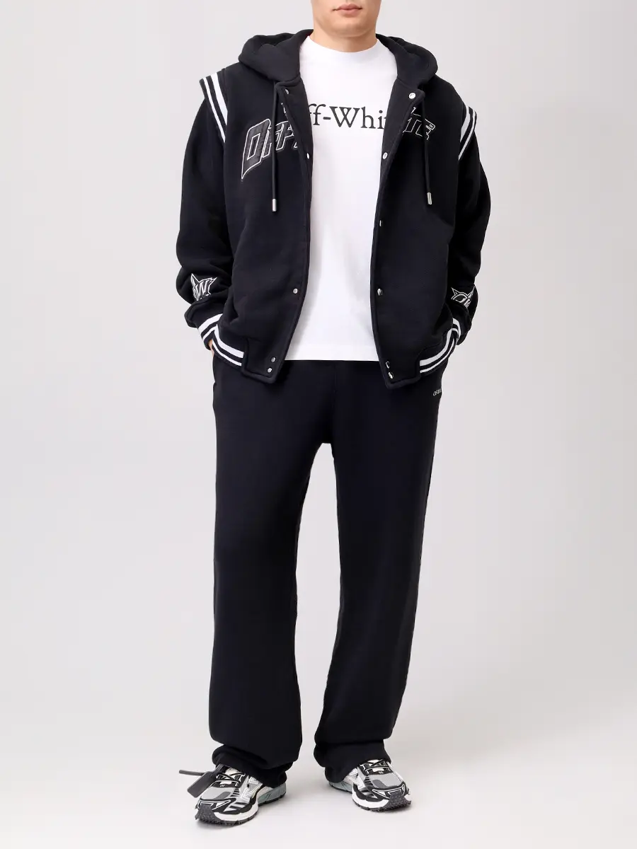 Брюки хлопковые OFF-WHITE OMCH054S25FLE0031041 Черный  Фото 2