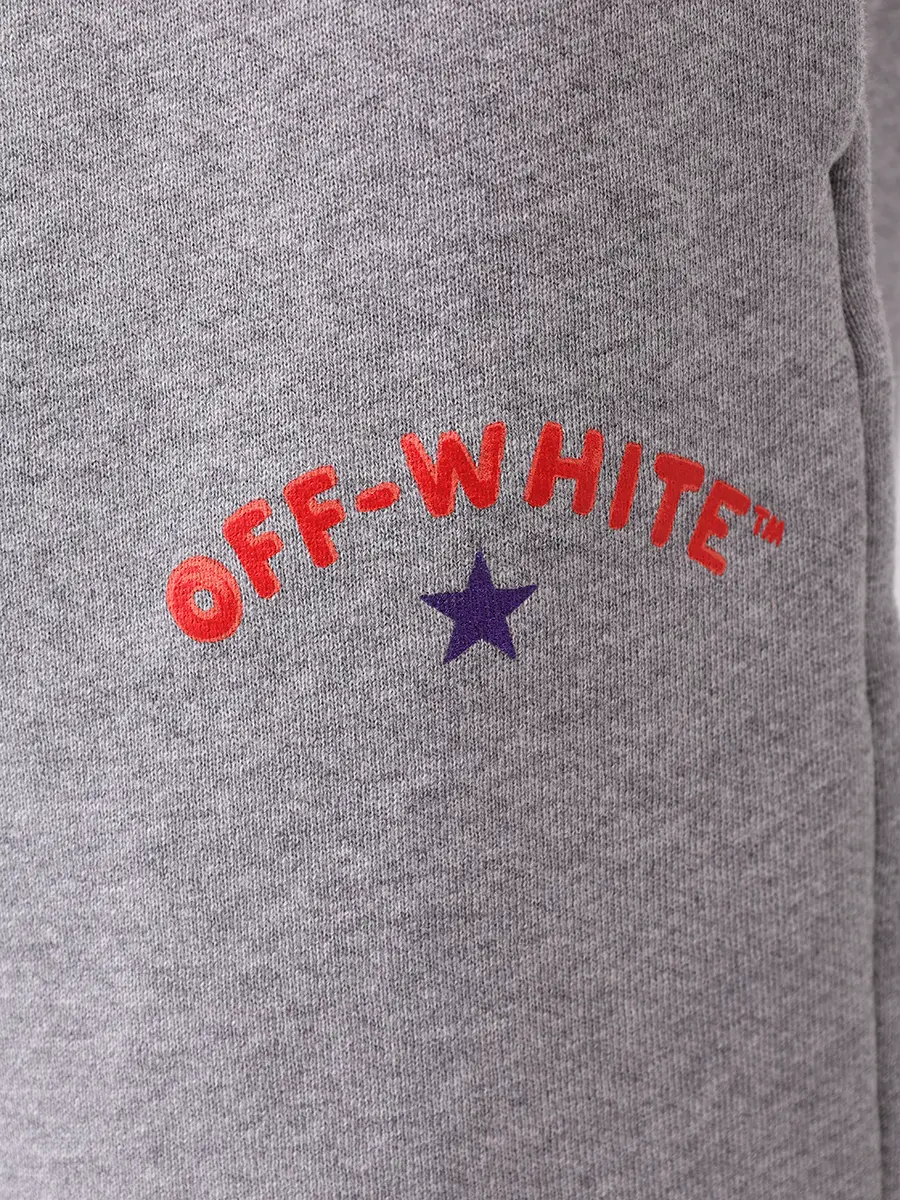 Шорты хлопковые OFF-WHITE OMCI013S25FLE0010820 Серый  Фото 6