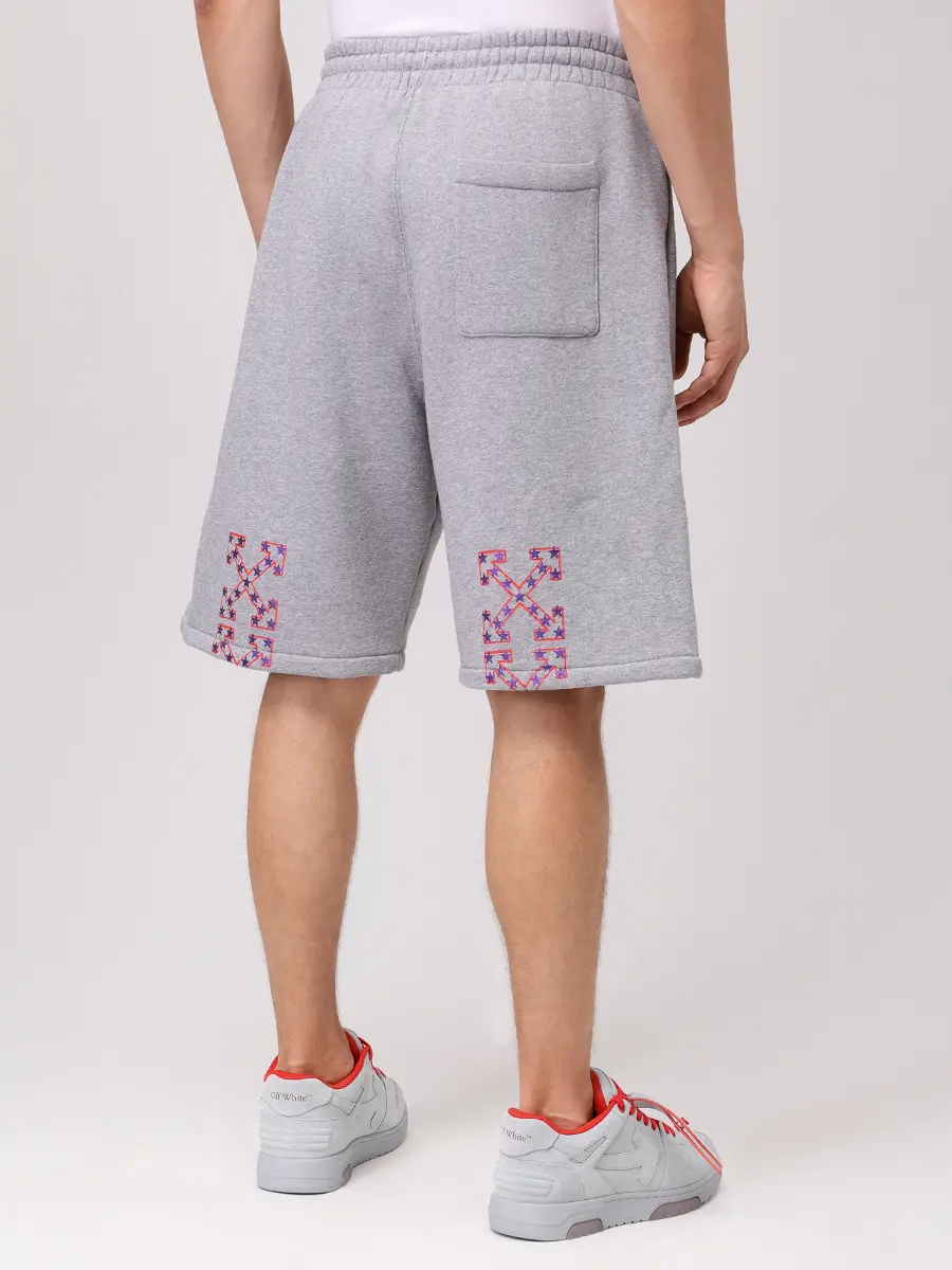 Шорты хлопковые OFF-WHITE OMCI013S25FLE0010820 Серый  Фото 3