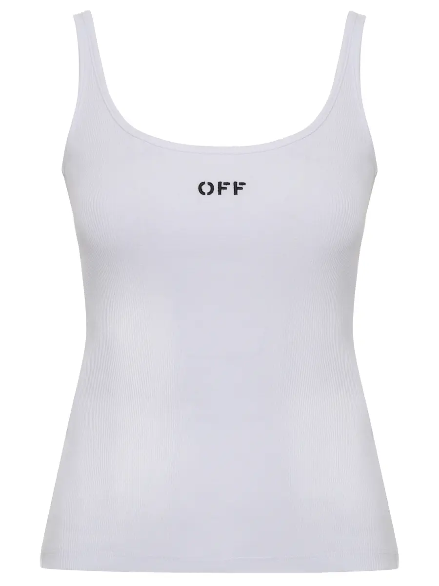 Майка хлопковая OFF-WHITE OWAD072C99JER0020110 Белый 
