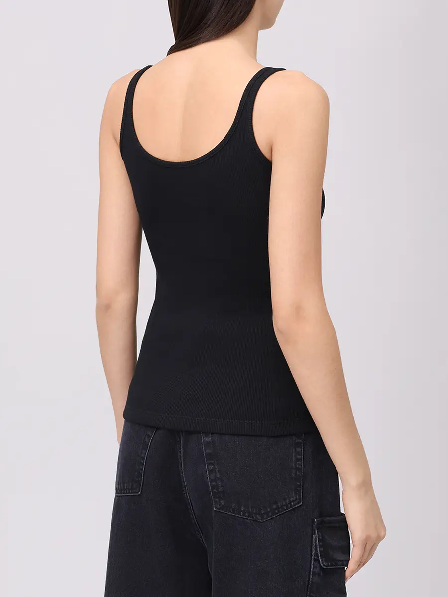 Майка хлопковая OFF-WHITE OWAD072C99JER0021001 Черный  Фото 3