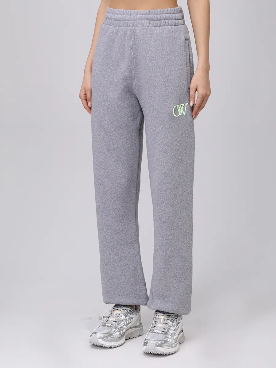 Брюки хлопковые OFF-WHITE OWCH006S25FLE0010514 Серый  Фото 4