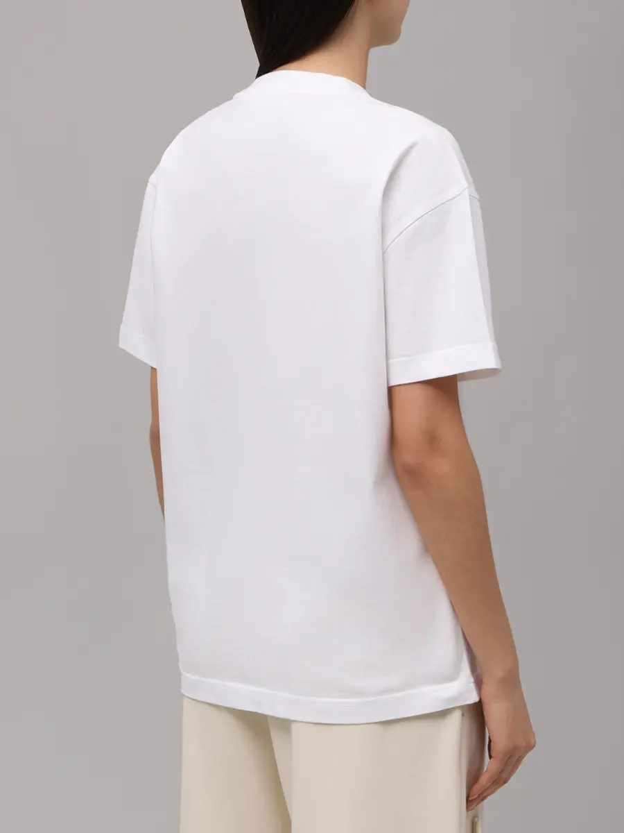 Футболка хлопковая OFF-WHITE OWAA089S25JER0030101 Белый  Фото 3