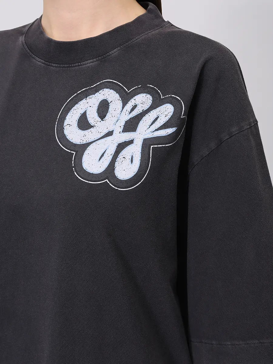 Футболка хлопковая OFF-WHITE OWAA134S25JER0030742 Черный  Фото 5