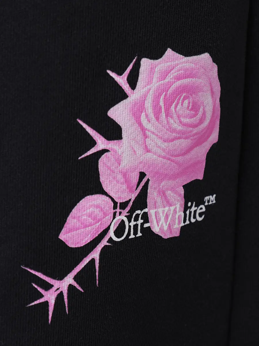 Брюки хлопковые OFF-WHITE OWCH022S25FLE0011001 Черный  Фото 6