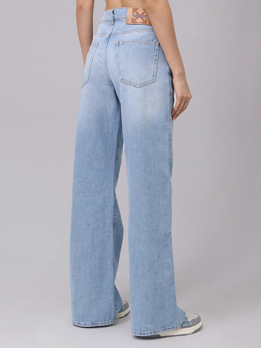 Джинсы хлопковые OFF-WHITE OWYA062S25DEN0014001 Голубой  Фото 3