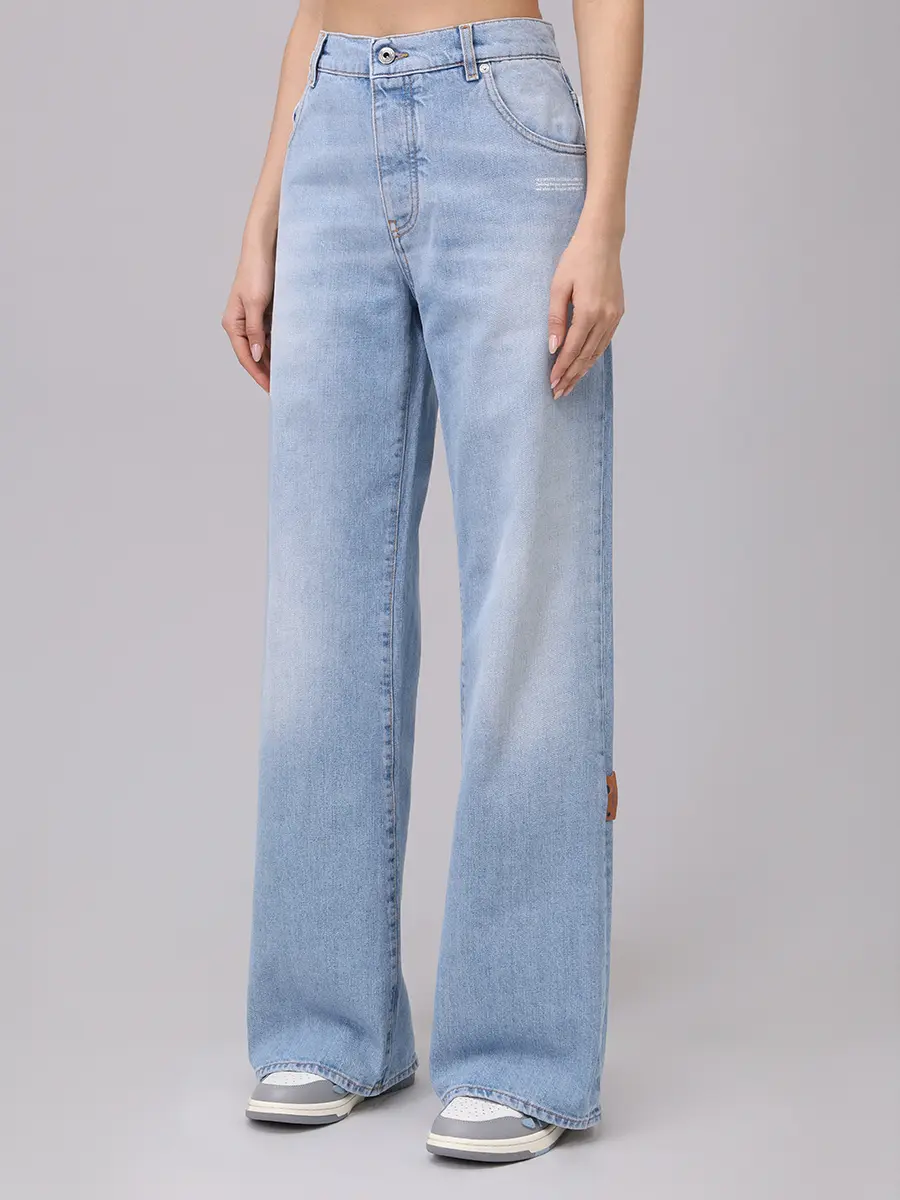 Джинсы хлопковые OFF-WHITE OWYA062S25DEN0014001 Голубой  Фото 4