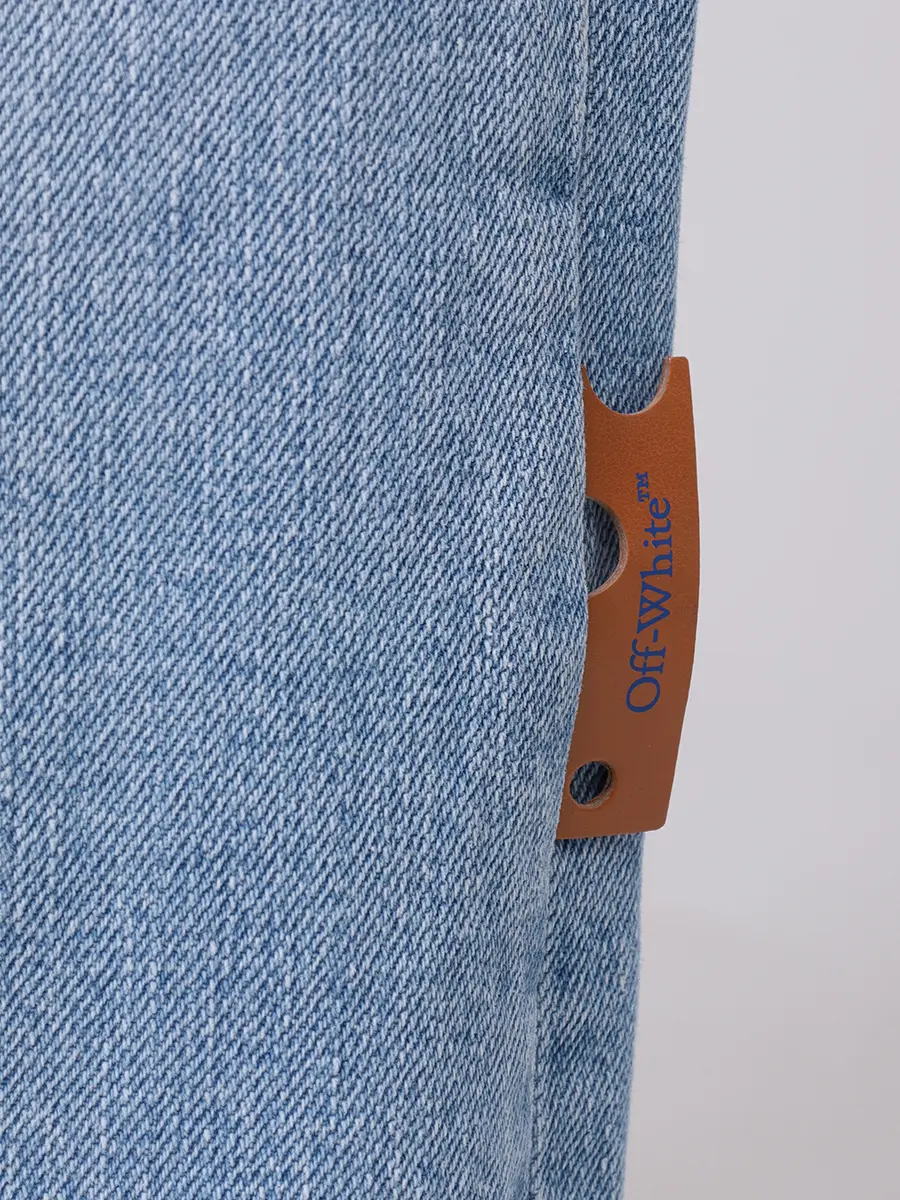 Джинсы хлопковые OFF-WHITE OWYA062S25DEN0014001 Голубой  Фото 6