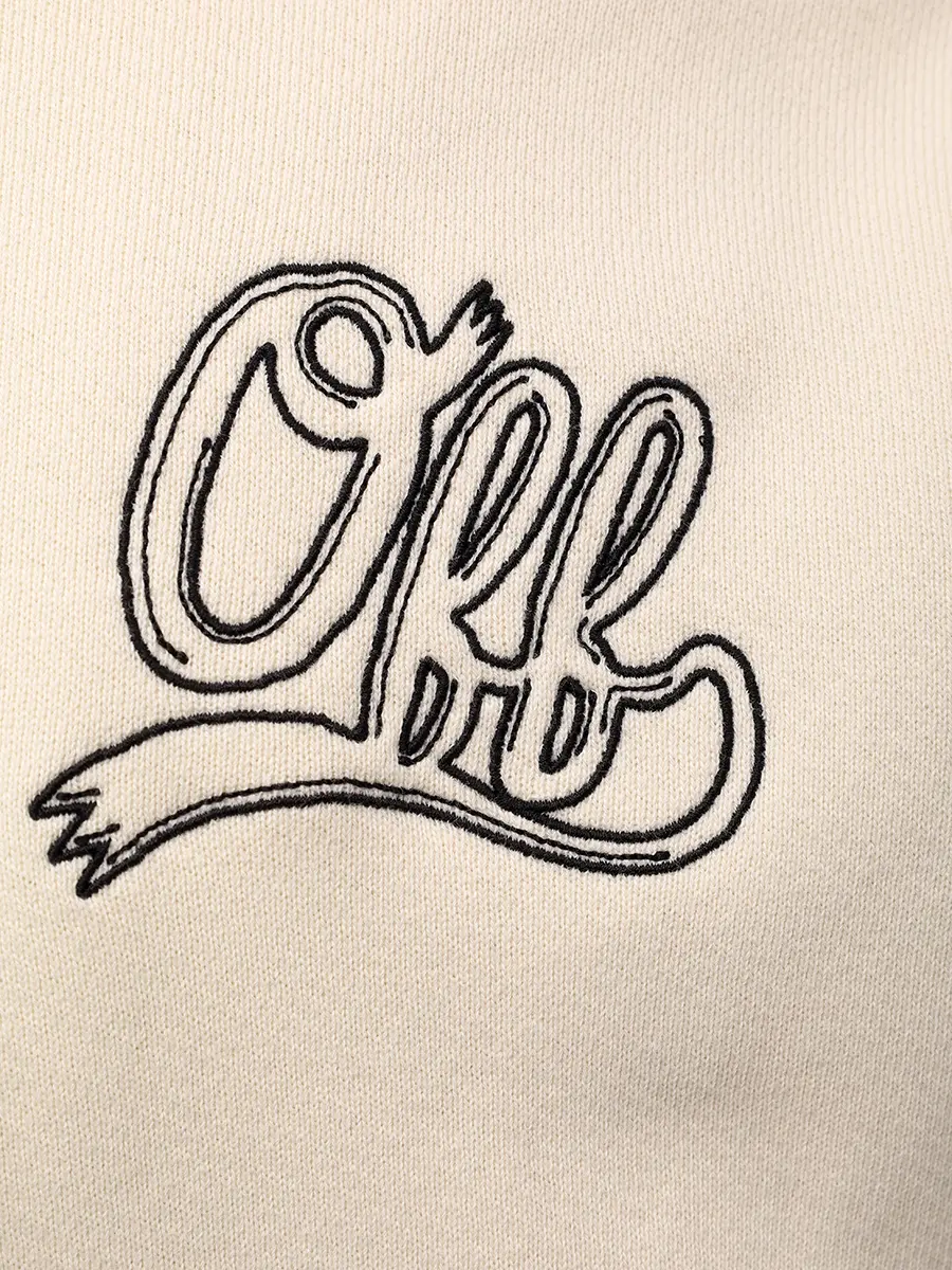 Бомбер хлопковый OFF-WHITE OMEK003S25JER0010B0B Кремовый  Фото 6