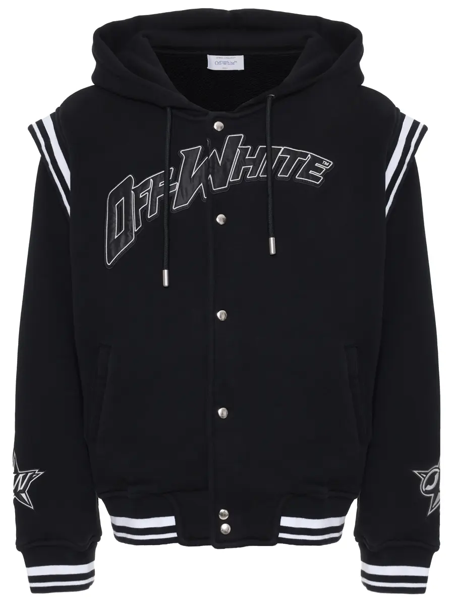 Бомбер хлопковый OFF-WHITE OMEK003S25JER0021040 Черный 