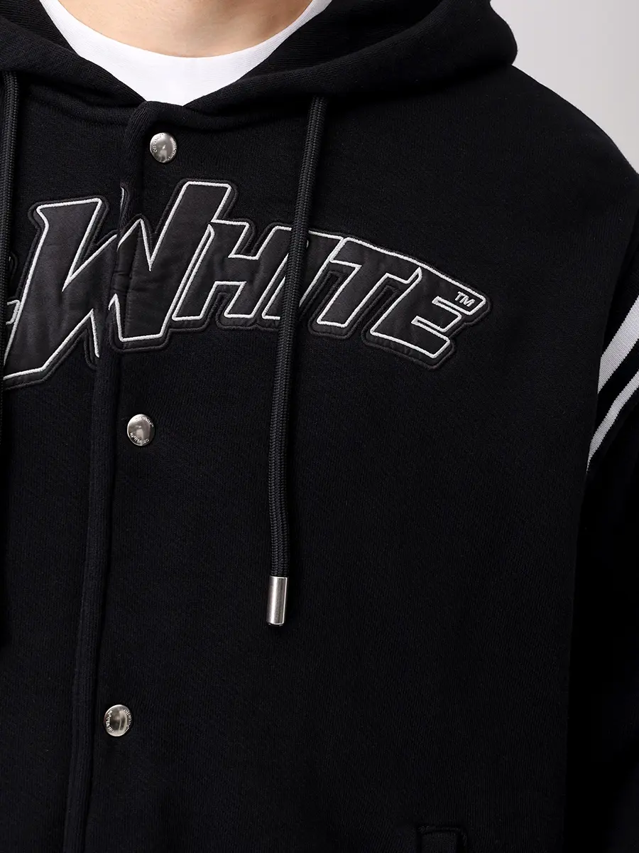 Бомбер хлопковый OFF-WHITE OMEK003S25JER0021040 Черный  Фото 5