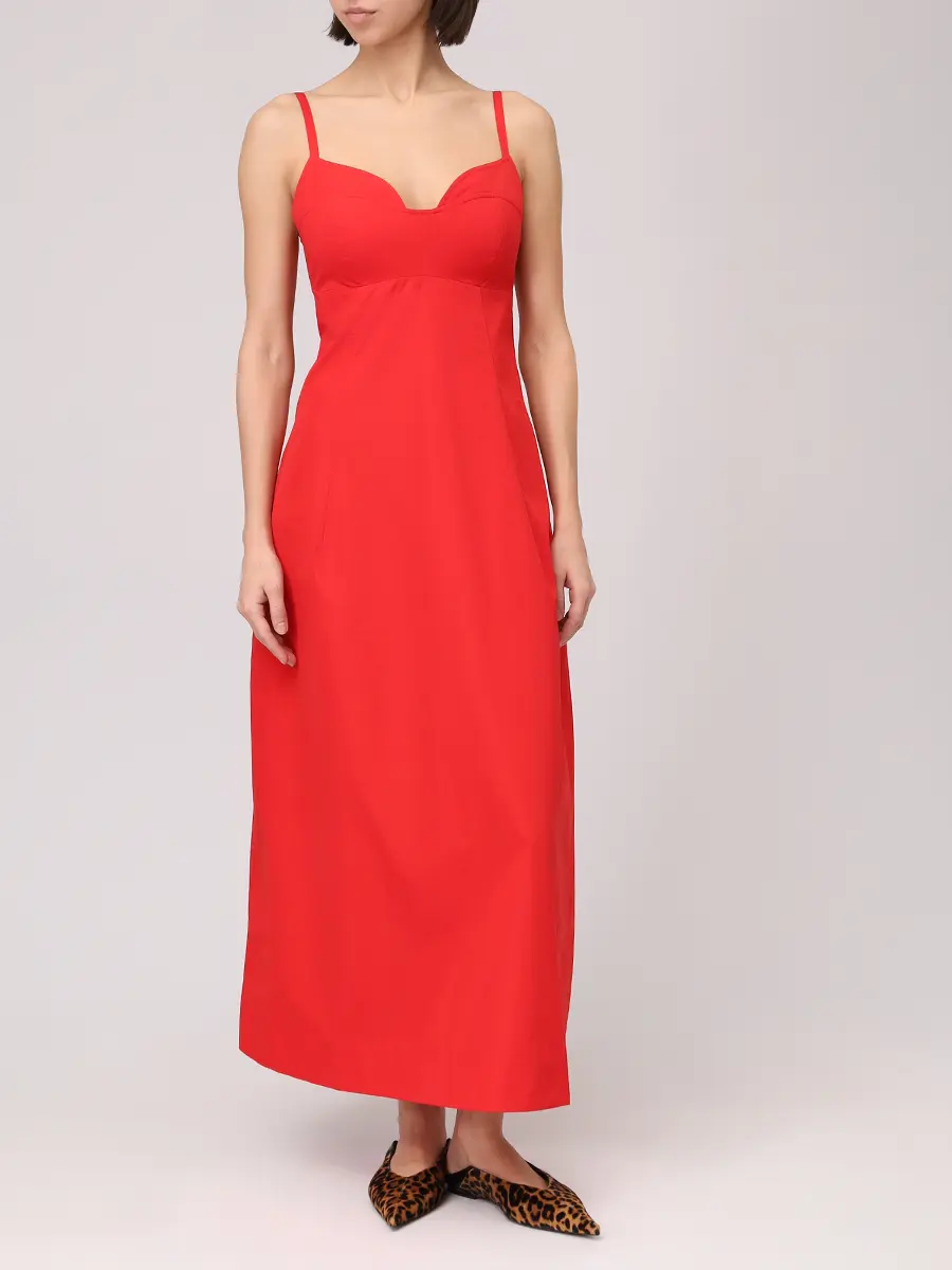 Платье хлопковое CO 4582ACP 621 Красный  Фото 2