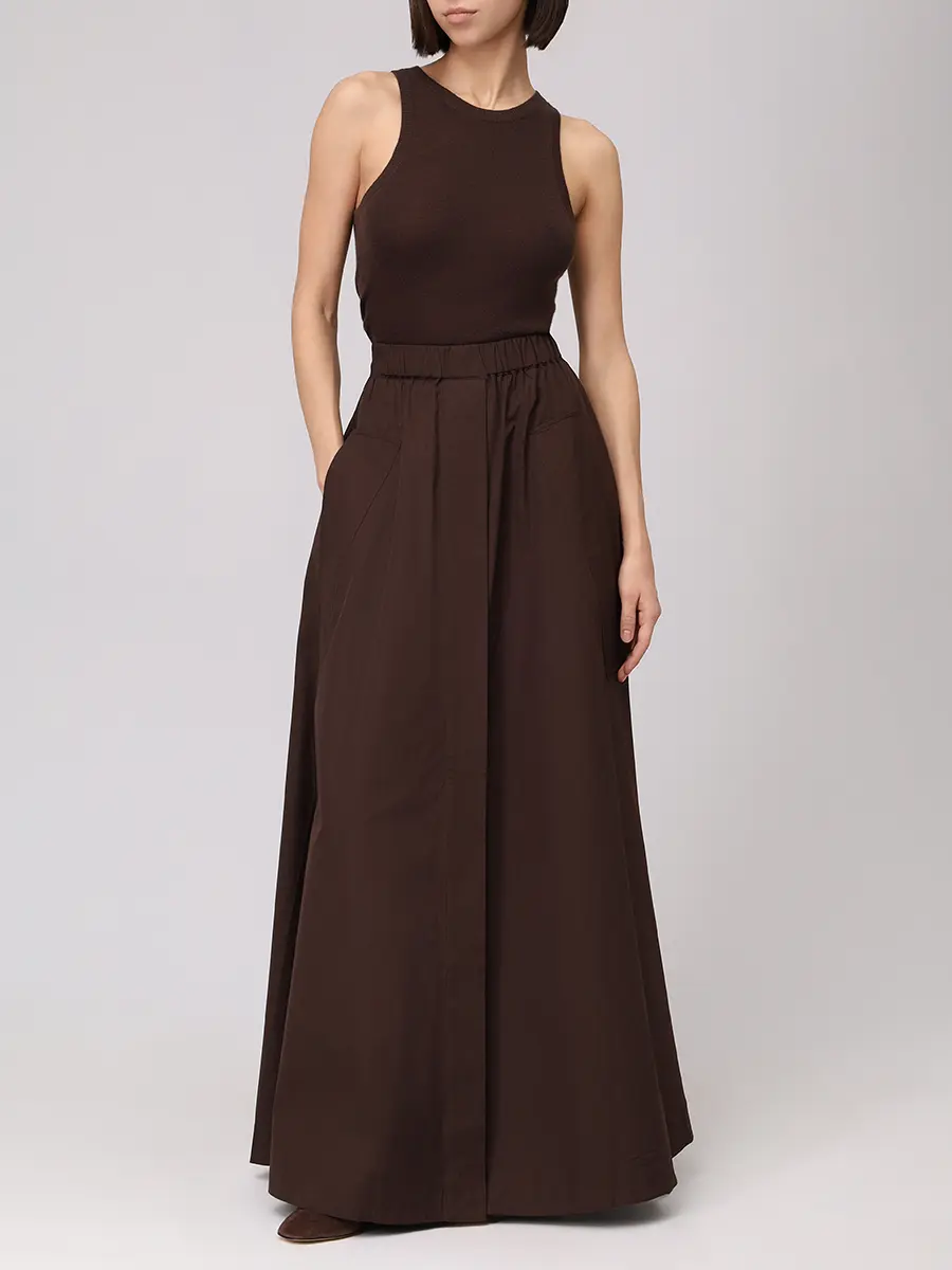 Юбка хлопковая CO 3495ACP 204 Коричневый  Фото 2