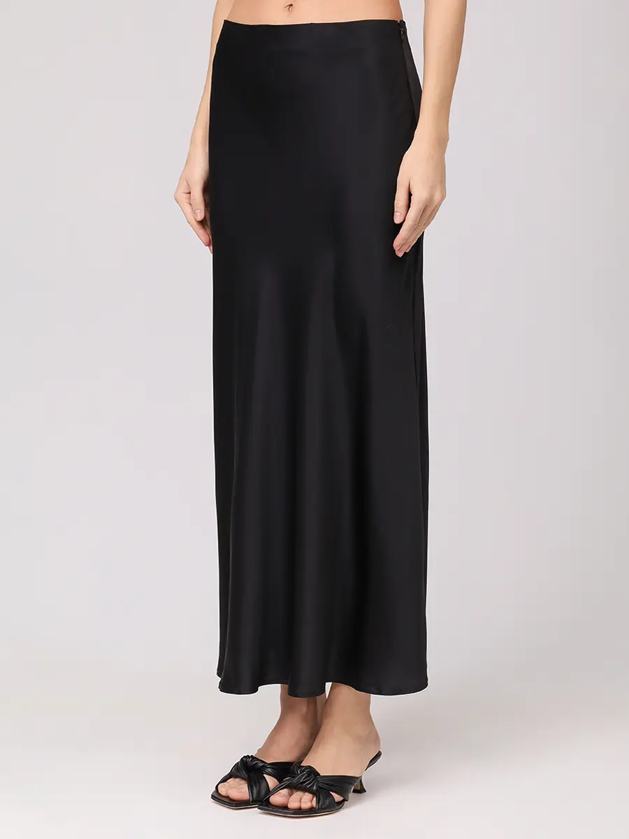 Юбка шелковая CO 3180CSSC-CORE 001 Черный  Фото 4