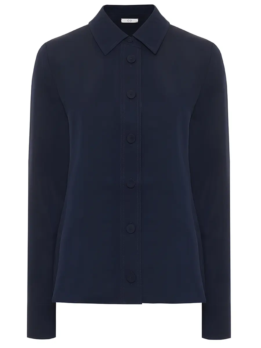 

Рубашка из вискозы и шелка, Синий, 1239DVST 410