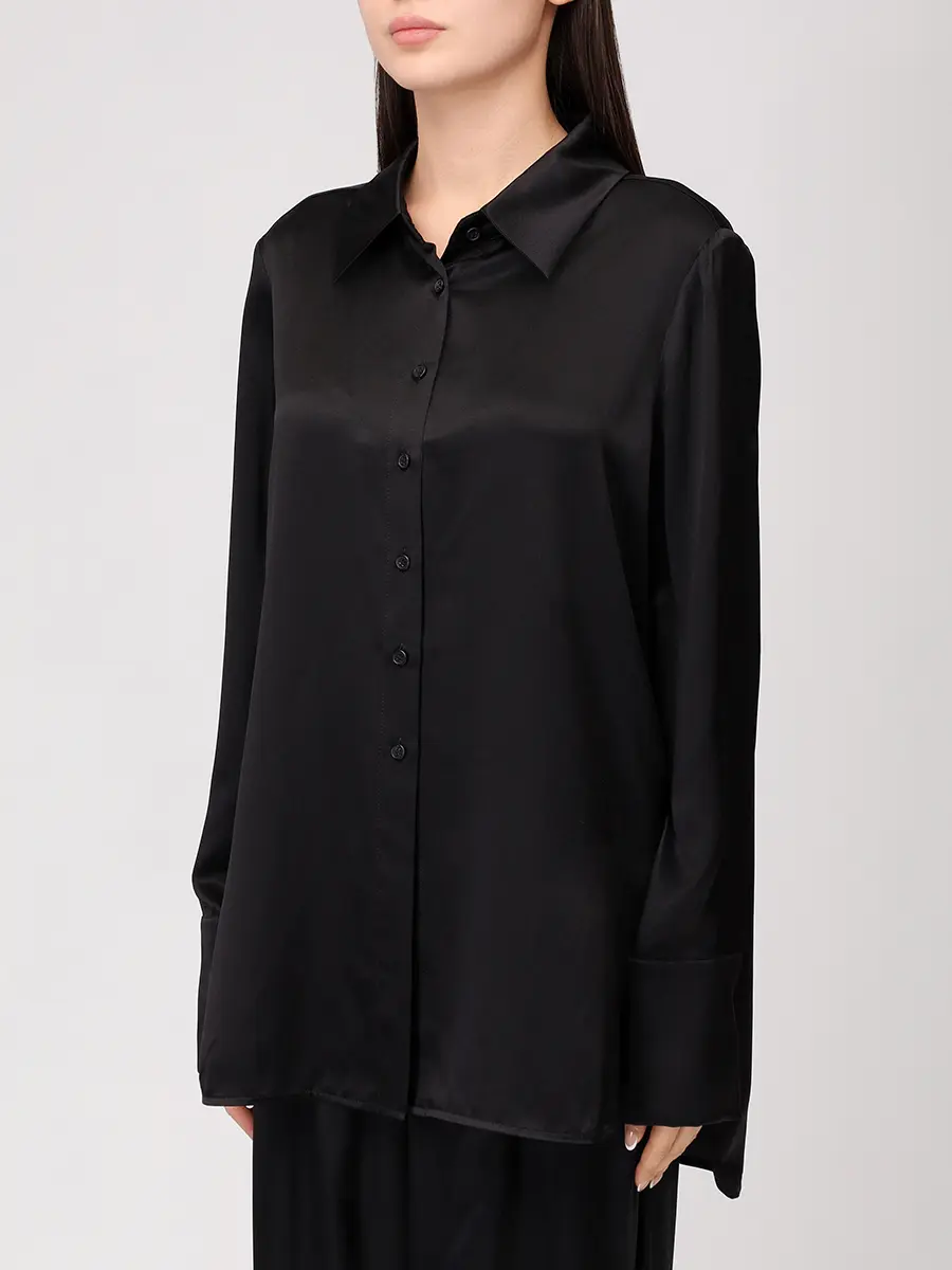 Рубашка шелковая CO 1866CSSC-CORE 001 Черный  Фото 4