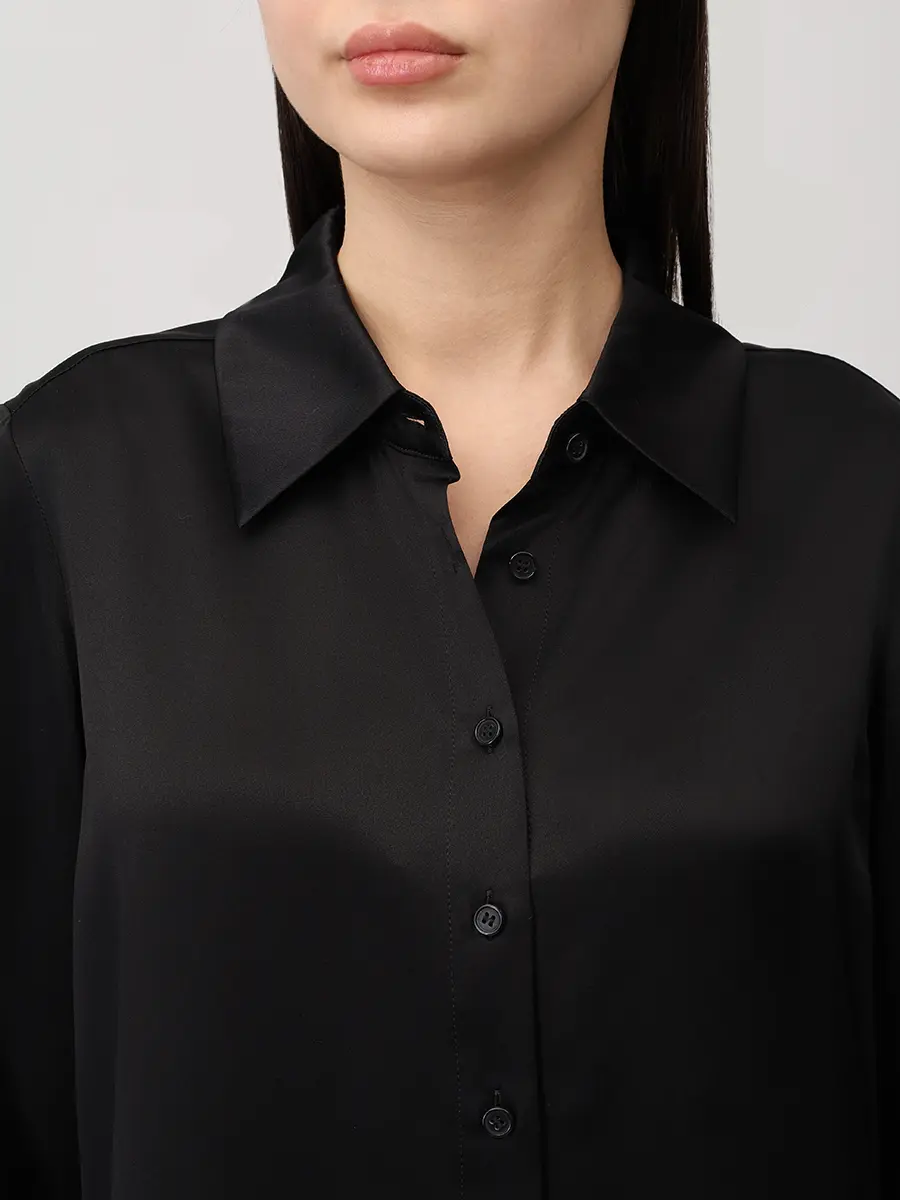 Рубашка шелковая CO 1866CSSC-CORE 001 Черный  Фото 5