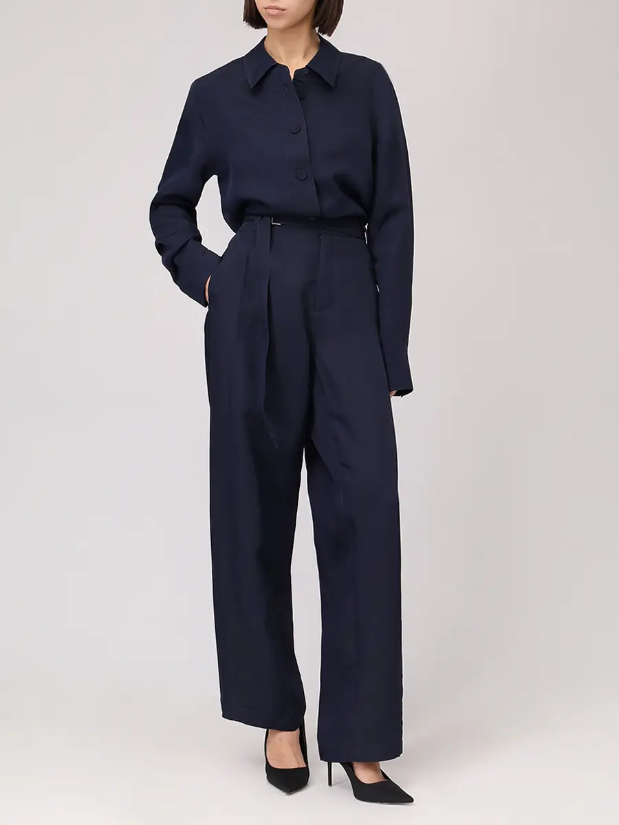 Брюки из вискозы и шелка CO 5402DVST 410 Синий  Фото 2