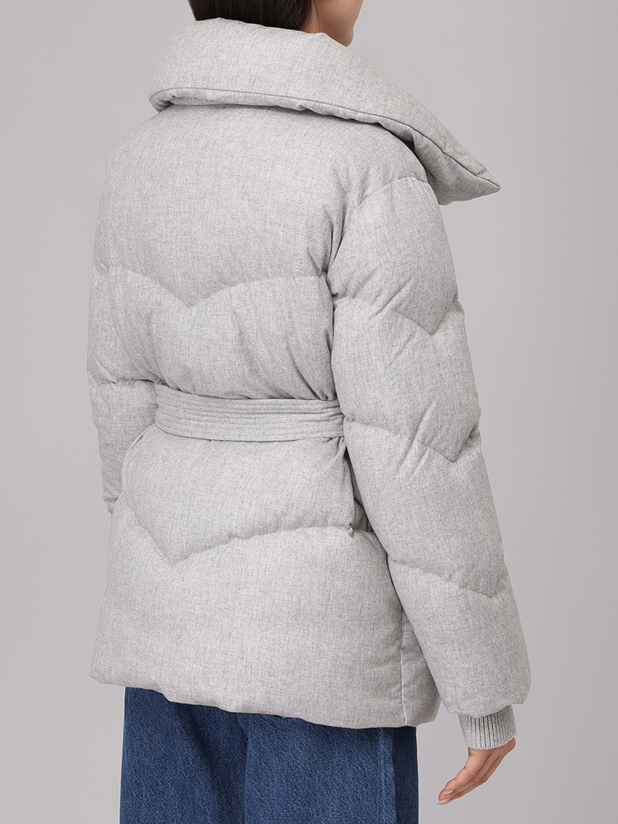 Пуховик стеганый HETREGO 8P740 F 25W015 LGM LOUISE Серый  Фото 3