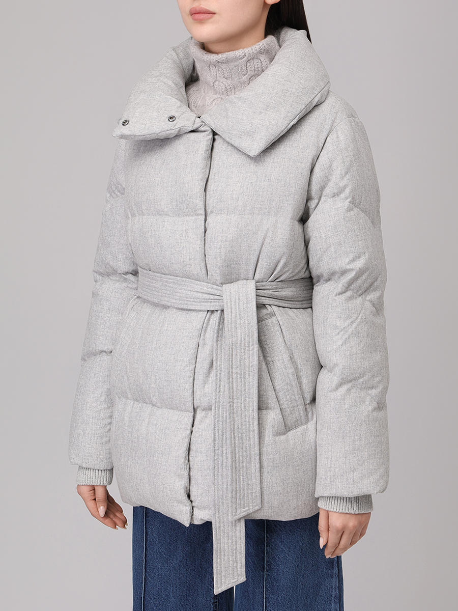 Пуховик стеганый HETREGO 8P740 F 25W015 LGM LOUISE Серый  Фото 4