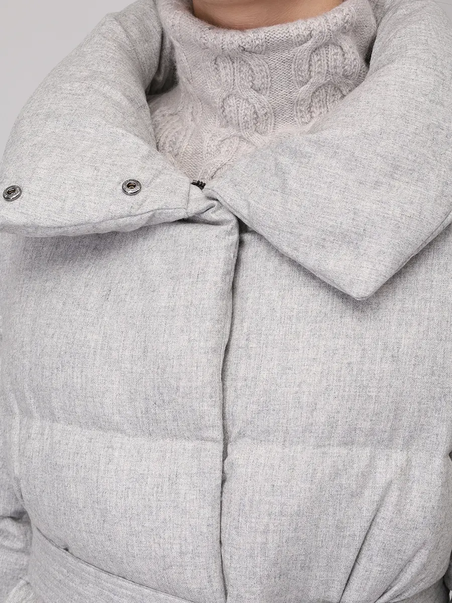 Пуховик стеганый HETREGO 8P740 F 25W015 LGM LOUISE Серый  Фото 5