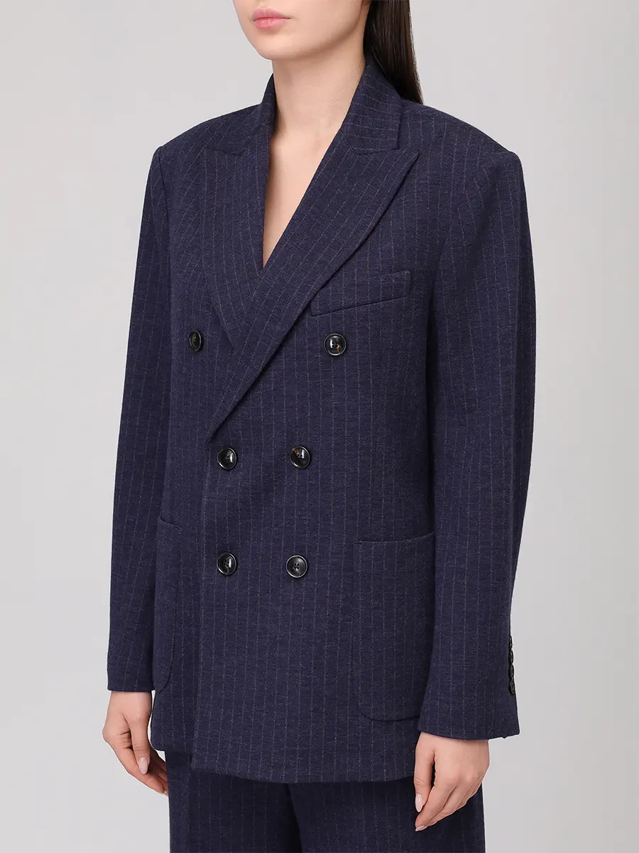 Костюм из шерсти и хлопка CIRCOLO 1901 FD3777/FD3778 001T Синий  Фото 4