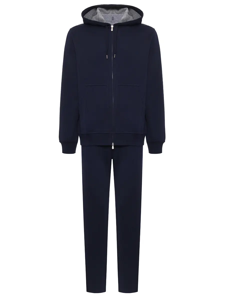 Костюм хлопковый BRUNELLO CUCINELLI MM8319069G/MM8313243G C1265 Синий 