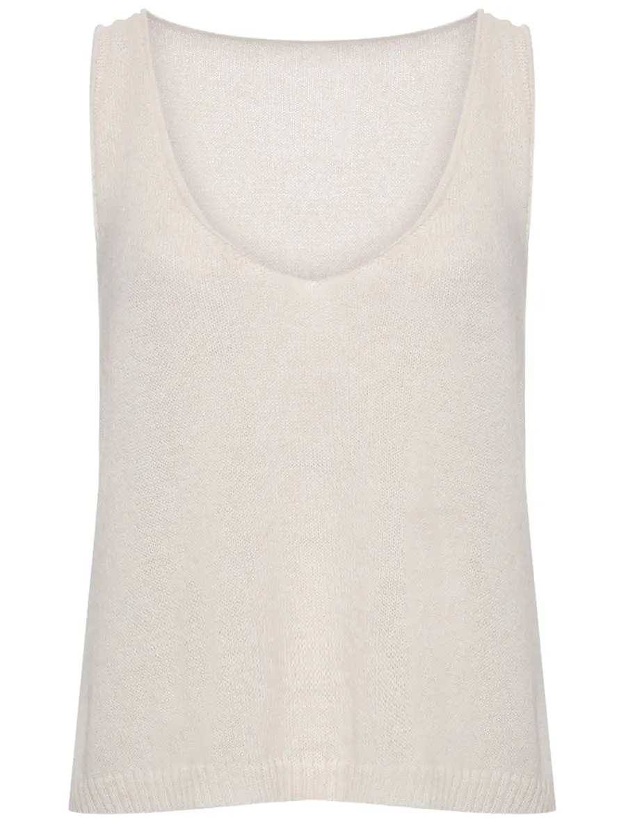 Топ из шерсти альпака MAURIZIO W14010280 Белый 