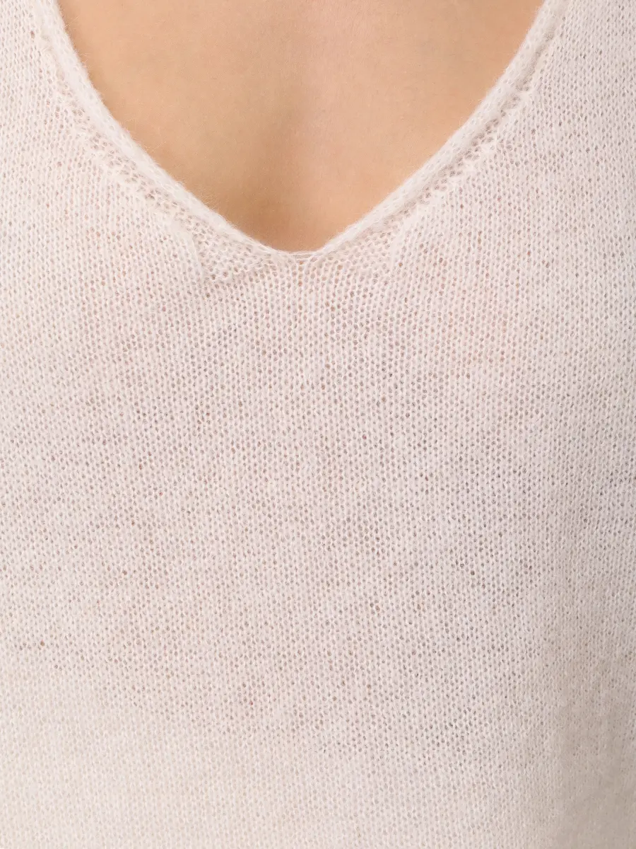 Топ из шерсти альпака MAURIZIO W14010280 Белый  Фото 4