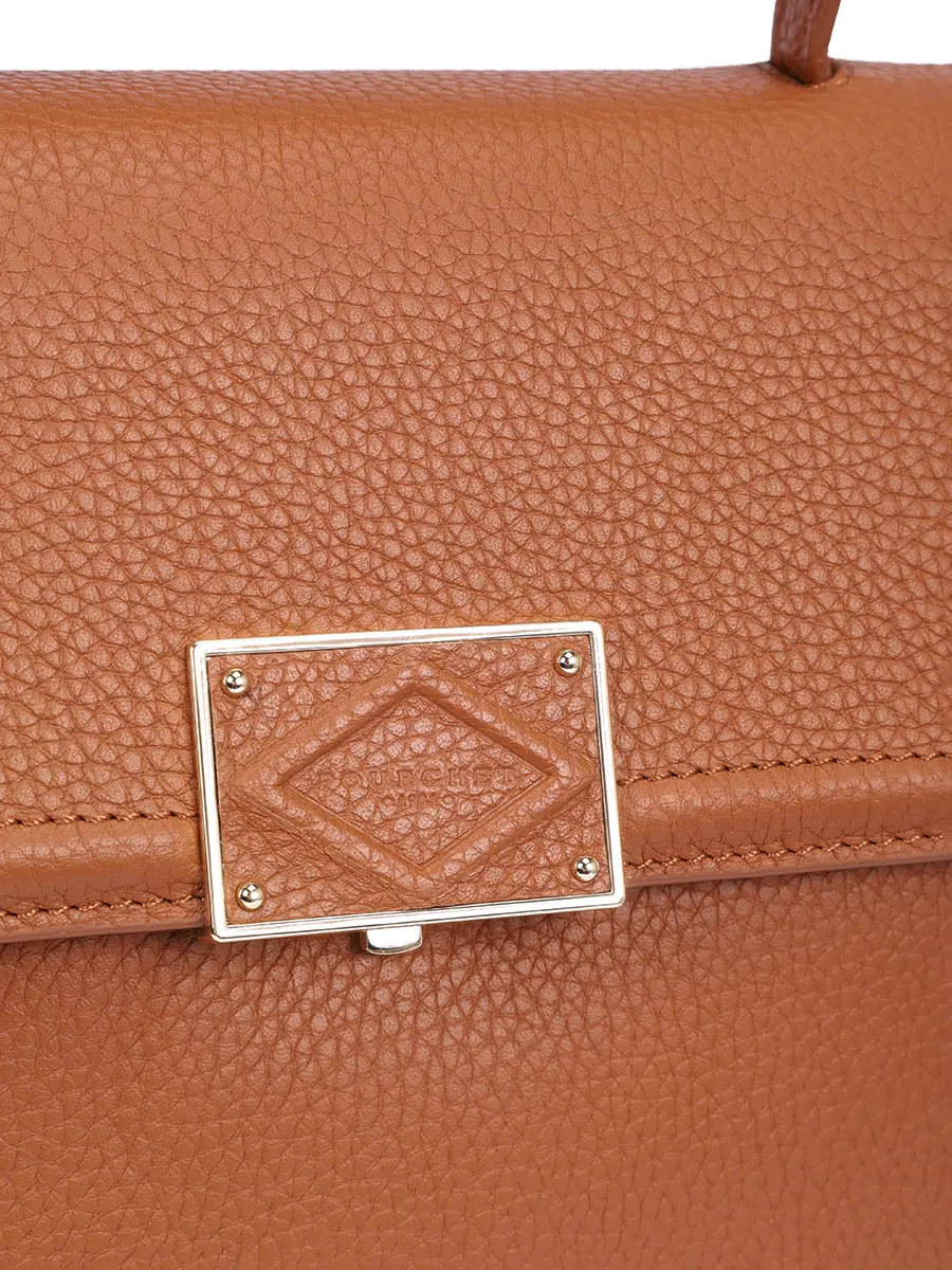 Сумка кожаная Carat POURCHET CARAT 22013 Camel Коричневый  Фото 5