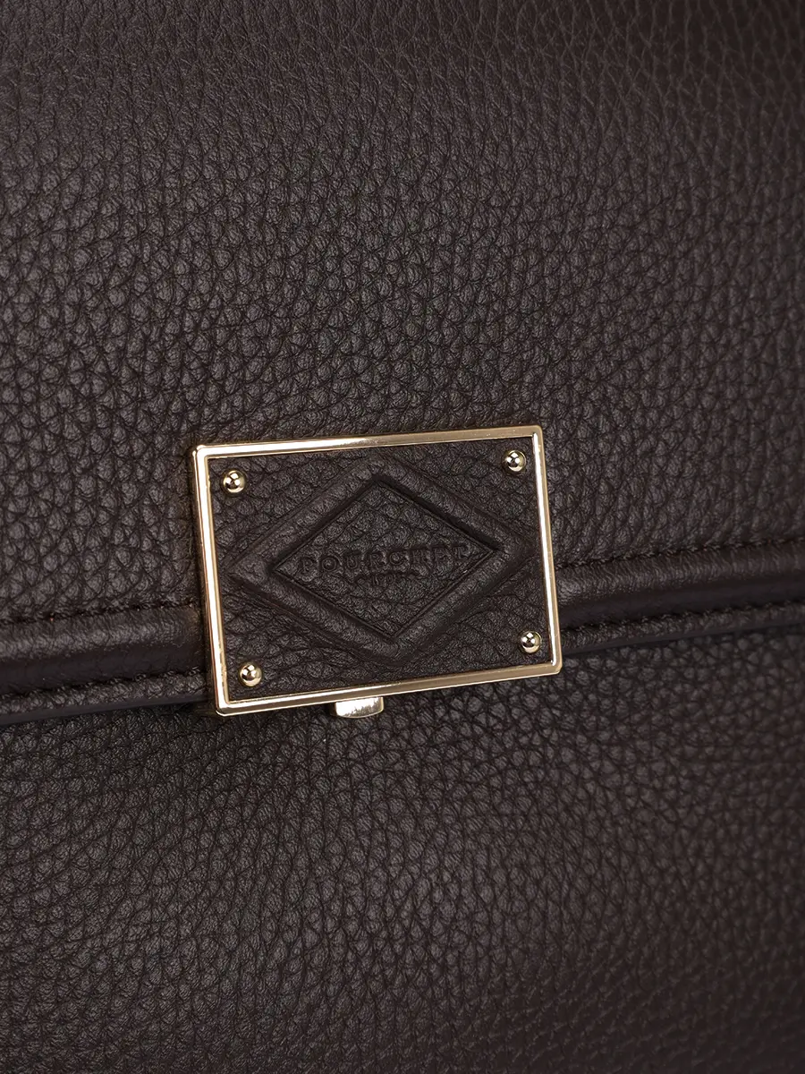 Сумка кожаная Carat POURCHET CARAT 22013 Marron Темно- Коричневый  Фото 5