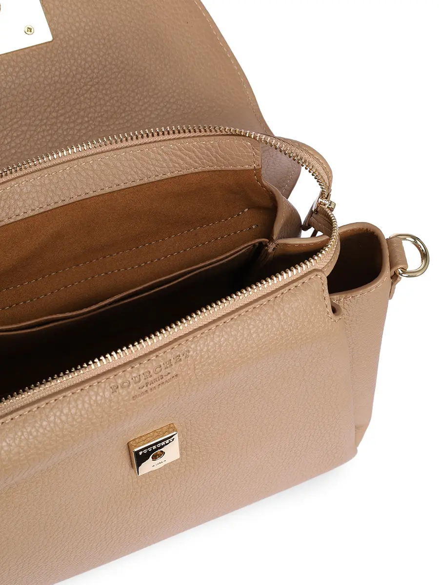 Сумка кожаная Carat POURCHET CARAT 22013 Mastic Бежевый  Фото 4