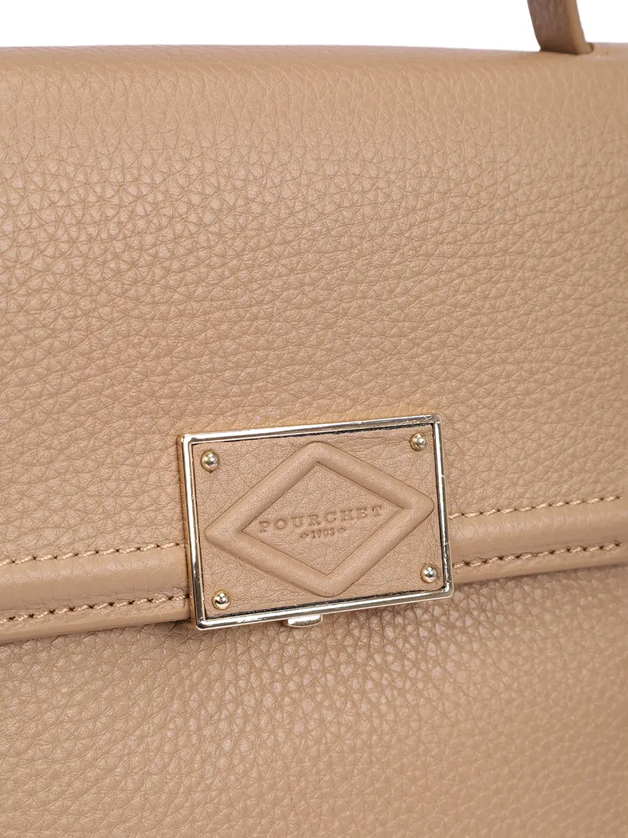 Сумка кожаная Carat POURCHET CARAT 22013 Mastic Бежевый  Фото 5
