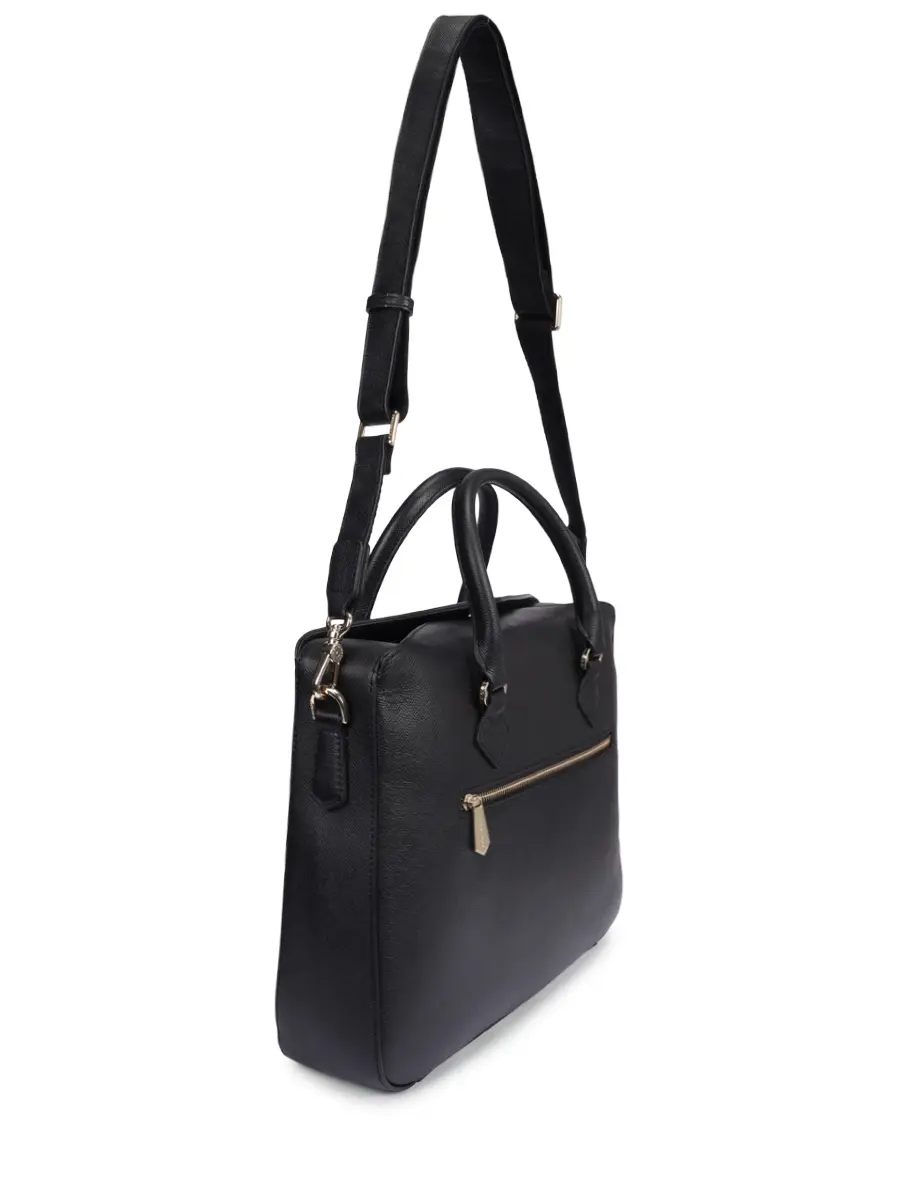 Сумка кожаная Cassetta POURCHET CASSETTA 77103 Noir Черный  Фото 3